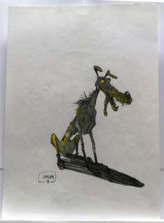 CROMWELL - DESSIN SIGNE Dessin original sur papier - encre et aquarelle 1994 - format [...] | Arthema Auction