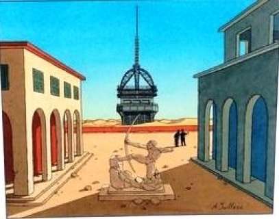 Juillard, André | Original colored illustration  - Trente-six vues de la Tour Eiffel  - nb.33  - (2002) | Catawiki