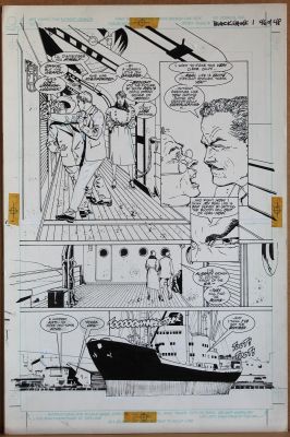 Howard Chaykin | Tavola originale per BLACK HAWK 1. Cm. 33,5 x 51. DC COMICS USA. Anno di esecuzione 1988. Pag. 46 | Art e Fumetto