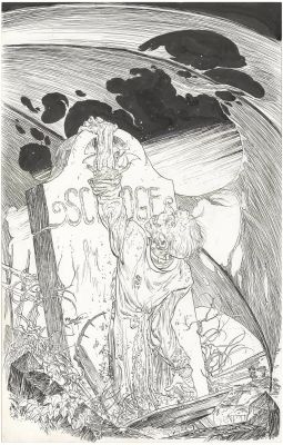 Mike Kaluta | Marvel Zombies Christmas Carol #5 Cover (Scrooge!) | Nostalgic Investments