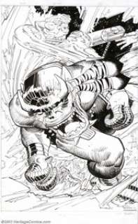 John Romita, Jr. and Dick Giordano - Orignal 2-Page Splash from Thor #24 (Marvel, 1990s). Spectacular image of - | Heritage