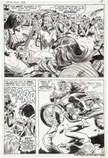 Gene Colan and Dick Ayers Captain America #128 Page 15 Original Art (Marvel, 1970). A peace rally gets a rude - | Heritage