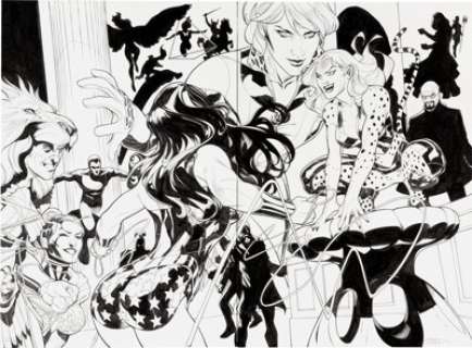 Terry Dodson and Rachel Dodson Wonder Woman  Annual V2#1 Double Splash Page Original Art (DC,  2007).... | Heritage