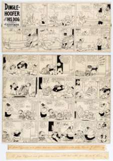 Harold Knerr The Katzenjammer Kids and Dinglehoffer Und His Dog Sunday Comic Strips Original Art Group of 2 - | Heritage