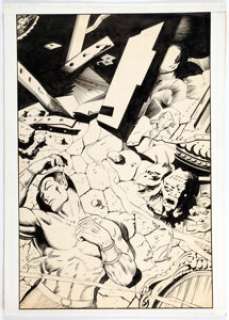 Dan Adkins - Sub Mariner Illustration Original Art (undated). Dan Adkins drew this massive illustration of the - | Heritage