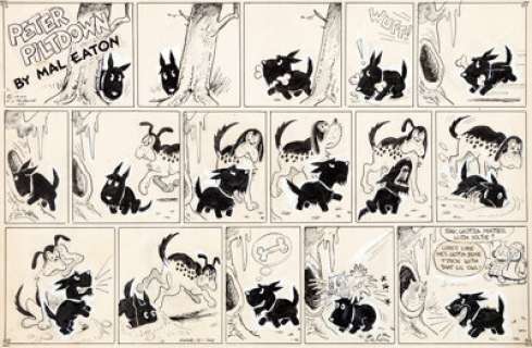 Mal Eaton Peter Piltdown Sunday Comic Strip Original Art Group of 4 (New York Tribune, 1942-44). Masterpieces -