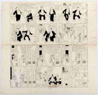 George McManus - Bringing Up Father Sunday Comic Strip Original Art dated 2-22-25 (International Feature - | Heritage