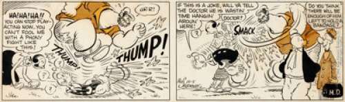 Bud Sagendorf Thimble Theatre starring Popeye Daily Comic Strip Original Art dated 10-5-59 (King Features - | Heritage