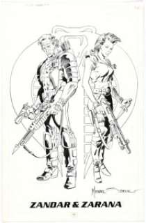 Mike Zeck and Bob Wiacek G.I. Joe Yearbook #3 "Zandar & Zarana" Original Art (Marvel, 1987). - | Heritage