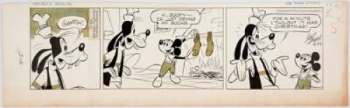 Floyd Gottfredson Mickey Mouse Daily Comic Strip Original Art dated 6-22-64 (King Features Syndicate, 1964). A - | Heritage