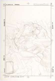 Rick Hoberg Batman #380 Cover Preliminary Artwork Original Art (DC, 1985).  Robin (Jason Todd) and his ersatz -