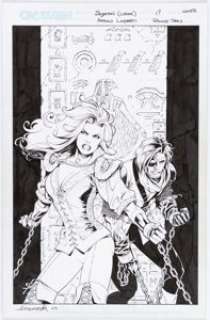 Aaron Lopresti and Roland Paris Sojourn #17 Cover Original Art (CrossGen, 2002)....