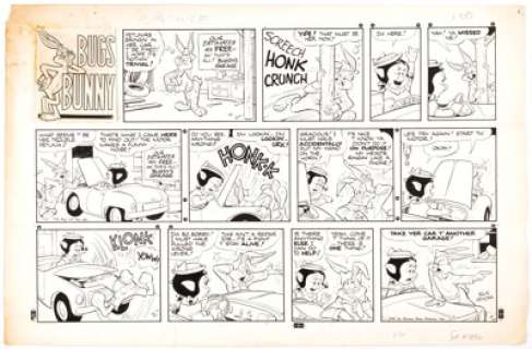 Ralph Heimdahl Bugs Bunny Sunday Comic Strip Original Art and Preliminary Art (NEA/Warner Brothers, 1965).... (Total: 2 Original Art)