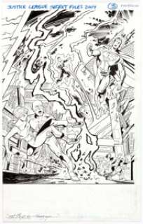 John Byrne and Tom Nguyen JLA Secret Files 2004 #1 Splash Story Page 3 Original Art (DC, 2004).... | Heritage