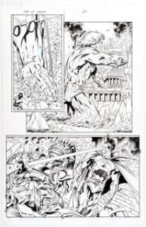 Paul Pelletier and Rick Magyar War of Kings #1 Story Page 23 Gladiator and Titan Original Art (Marvel, 2009)....