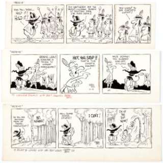 Gordon Bess Redeye Comic Strip Original Art Group of 3 (King Features Syndicate, 1967).... (Total: 3 Original Art)