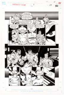 Ron Lim and Al Milgrom Infinity War #1 Story Page 29 Thanos and Magus Original Art (Marvel, 1992).... | Heritage