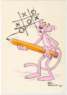 Friz Freleng - Pink Panther Illustration Original Art (1977)....