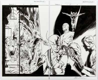 Doug Braithwaite and Bill Reinhold Paradise-X #8 Pages 2 and 3 Original Art (Marvel, 2003).... (Total: 2 Original Art) | Heritage