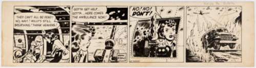 Frank Robbins Scorchy Smith Daily Comic Strip Original Art dated 2-4 (Associated Press Syndicate, Year Unknown). - | Heritage