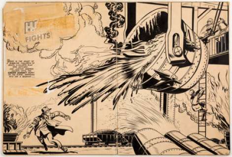 Al Avison Green Hornet Comics #37 Double-Spread Splash Page Original Art (Harvey Publ., 1947).... | Heritage