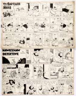 Rudolph Dirks and Gus Mager (as Watso) The Captain and the Kids and Hawkshaw the Detective Sunday Comi... | Heritage