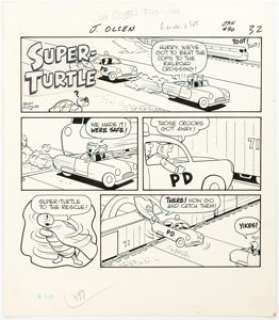 Henry Boltinoff Superman’s Pal Jimmy Olsen #90 Complete 1-Page "Super-Turtle" Story Original Art (DC Comics, 1966)... | Heritage