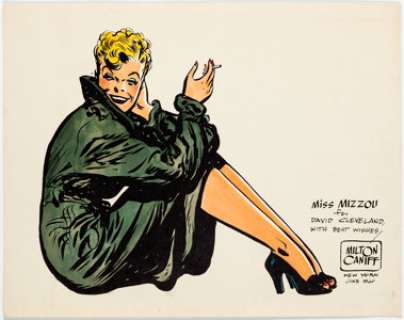 Milton Caniff - Miss Mizzou Hand-Colored Print Original Art (1960).... | Heritage