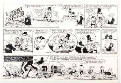  - Walt Scott The Little People Sunday Comic Strip Original Art dated 8-19-62 (NEA, 1962)....