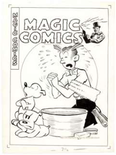  - Joe Musial (Attributed) Magic Comics #75 Cover Original Art (David McKay Publ., 1945)....