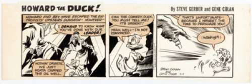 Gene Colan Howard the Duck Daily Comic Strip Original Art (Marvel Comics & Register & Tribune Syndicate, 1977).... | Heritage