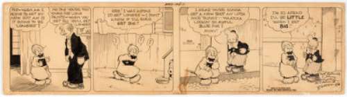  - Merrill Blosser Freckles and His Friends Daily Comic Strip Original Art dated 1-11-28 (NEA, 1928). The earliest -