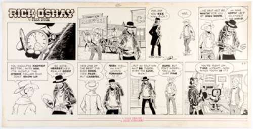  - Stan Lynde Rick O‘Shay Sunday Comic Strip Original Art dated 2-5-67 (Chicago Tribune, 1967)....