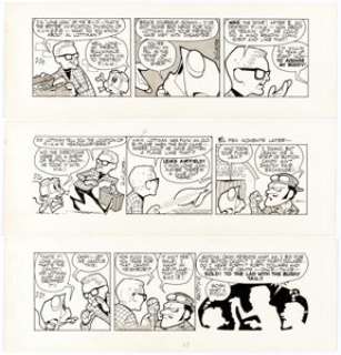  - Al Kilgore Bullwinkle Daily Comic Strip Original Art Group of 3 Consecutive (Bell-McClure Syndicate, 1965).... (Total: 3 Original Art)