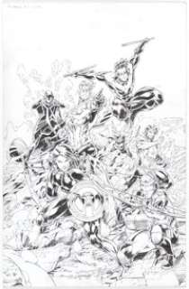  - Brett Booth and Norm Rapmund Titans Rebirth #1 Cover Original Art (DC Comics, 2016)....