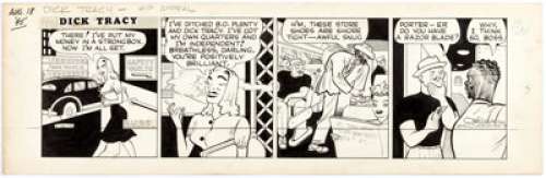 Chester Gould Dick Tracy Daily Comic Strip Original Art dated 8-18-45 (Chicago Tribune, 1945).... | Heritage