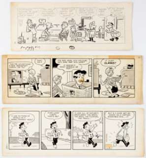 Dan DeCarlo with Stan Lee Willie Lumpkin and Josie Comic Strips Original Art Group of 3 (Publishers Sy... (Total: 3 Original Art) | Heritage