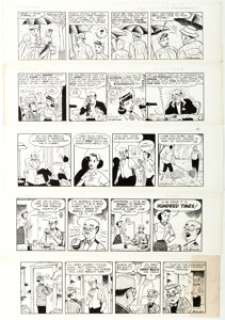  - Phil Berube Oh, Diana! Daily Comic Strip Original Art Group of 25 (AP Newsfeatures, c. late 1940s).... (Total: 25 Original Art)