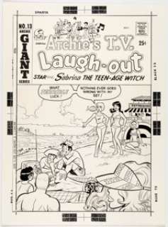 Dan DeCarlo and Rudy Lapick Archie’s TV Laugh-Out #13 Cover Sabrina Original Art (Archie, 1972).... | Heritage