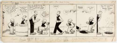Bud Fisher Mutt and Jeff Daily Comic Strip Original Art dated 6-4-23 (H.C. Fisher, 1923).... | Heritage