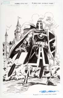 Ron Frenz and Sal Buscema The Black Knight #4 Cover Original Art (Marvel, 2009)....