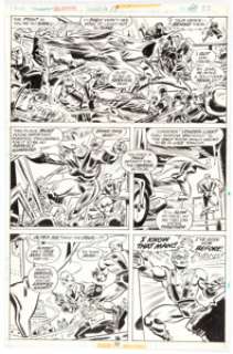 Frank Robbins and Frank Springer The Invaders #19 Story Page 12 Original Art (Marvel Comics, 1977) A fist-flying - | Heritage