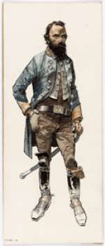 Jack Davis - Confederate General J.E.B. Stuart Painting Original Art (c. 1980s).  Jack Davis rendered many images - | Heritage