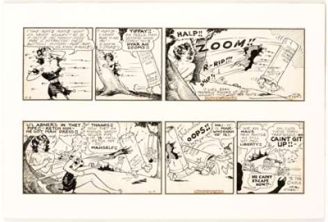 Al Capp Li’l Abner Daily Comic Strip Original Art Consecutive Group of 2 (United Feature Syndicate, 1945). Capp’s - | Heritage
