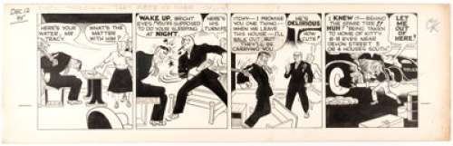 Chester Gould Dick Tracy Daily Comic Strip Original Art dated 12-12-45 (Chicago Tribune Syndicate, 1945).  - | Heritage
