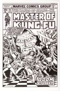 Ernie Chan Master of Kung Fu #60 Cover Recreation Original Art (Marvel, 2002). With Doctor Doom looming in the - | Heritage