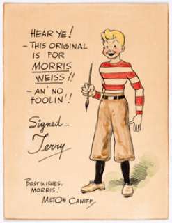 Milton Caniff | Terry and the Pirates Custom Drawing Original Art (1934). | Heritage