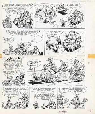 Kiko | Lot 141 - Foufi, planche n°6 à l’encre de Chine du récit… | AZ auction
