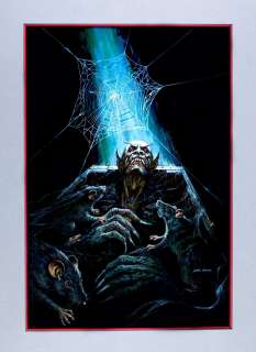 Ken Barr - Night Walker #1 Published Large Cover Painting (Nosferatu Type Monster with Rats in London!) 1993