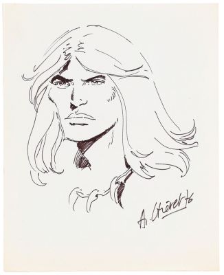 Chéret | Lot 078 - Rahan, illustration au feutre représentant… | AZ auction